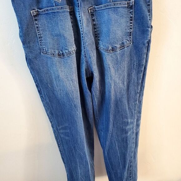 Dollhouse Faded Whiskered Denim Overalls - Picture 5 of 8